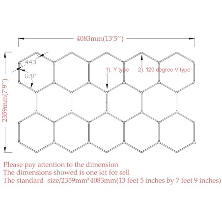 DIY Plug-in Hexagonal LED Ceiling Lights for Garage Detailing Lights and car Repair Shop Lights