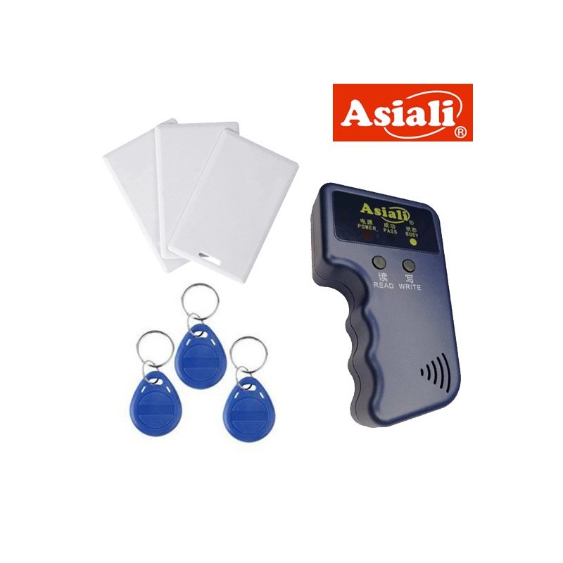 RFID Reader ID Card Writer Copier Handhold 125KHz Duplicator + 3PCS Writable Key+3PCS Thick Cards RFID Reader ID Card Writer Copier Handhold 125KHz Duplicator + 3PCS Writable Key+3PCS Thick Cards