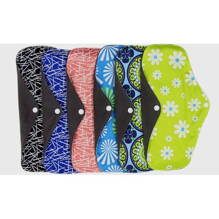 Asiali Reusable Cloth Menstrual Pad with Wings -  Random Pattern