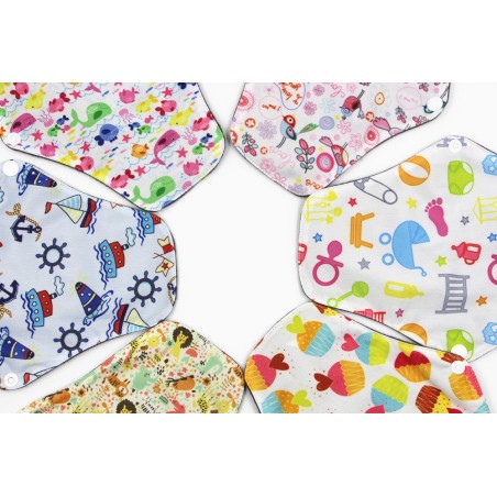 Asiali Reusable Cloth Menstrual Pad with Wings -  Random Pattern