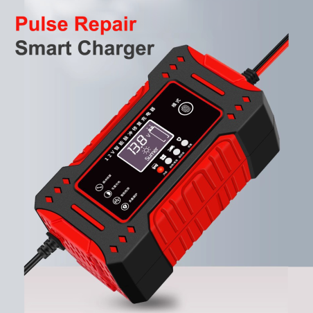 เครื่องชาร์จแบตเตอรี่รถยนต์และมอเตอร์ไซค์ 12V 6A/10A พร้อมฟังก์ชันซ่อมแบต