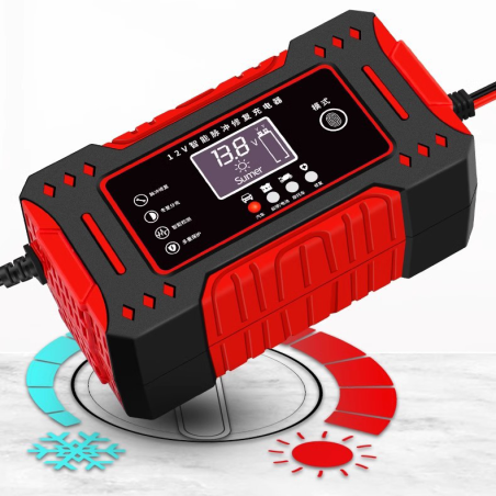 เครื่องชาร์จแบตเตอรี่รถยนต์และมอเตอร์ไซค์ 12V 6A/10A พร้อมฟังก์ชันซ่อมแบต