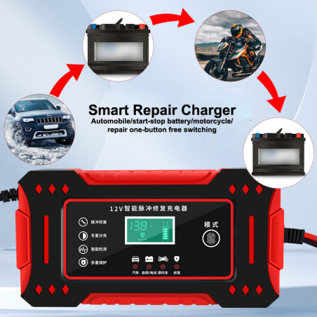 Car Battery Charger 12V6A10A Motorcycle Battery Battery Repair Charger