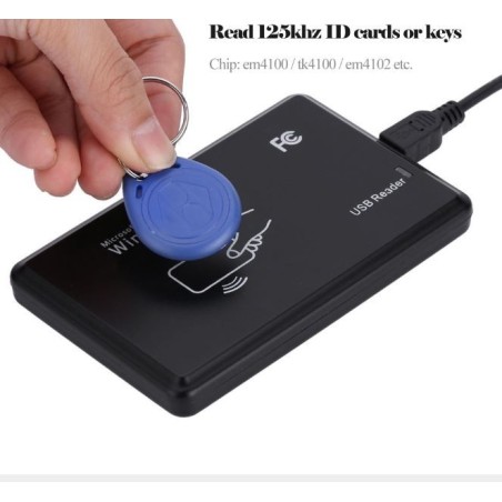 เครื่องอ่านบัตรประจำตัว ไร้คนขับ เอาต์พุต 10 หลัก / 8 หลัก อินเตอร์เฟซ USB 125kHz / ผู้ผลิตบัตรควบคุมการเข้าถึง