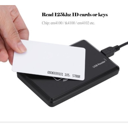 เครื่องอ่านบัตรประจำตัว ไร้คนขับ เอาต์พุต 10 หลัก / 8 หลัก อินเตอร์เฟซ USB 125kHz / ผู้ผลิตบัตรควบคุมการเข้าถึง