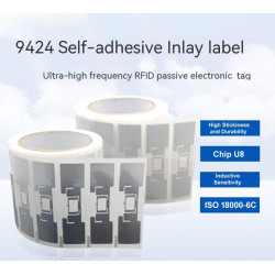 แท็ก UHF RFID แบบไม่มีแบตเตอรี่ (ชิป U8/U9) รุ่น 9424 – แบบติดกาวและแบบพิมพ์ได้