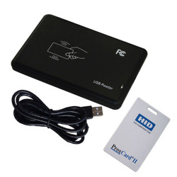 เครื่องอ่านบัตร HID USB ความถี่ 125kHz แบบ Plug & Play ไม่ต้องติดตั้งไดรเวอร์ ดีไซน์บางเฉียบ