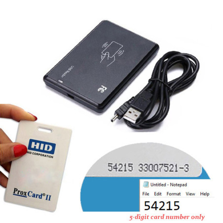 เครื่องอ่านบัตร HID USB ความถี่ 125kHz แบบ Plug & Play ไม่ต้องติดตั้งไดรเวอร์ ดีไซน์บางเฉียบ