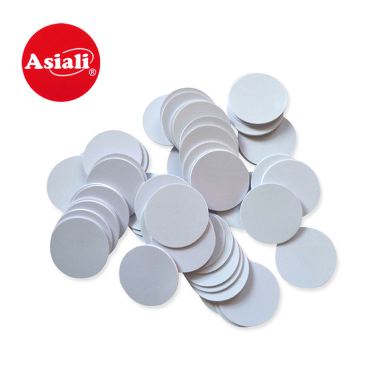 Asiali T5577 125kHz Rewritable RFID Coin Card Compatible with EM4305, Available in 3M Adhesive and Standard Keychain Types