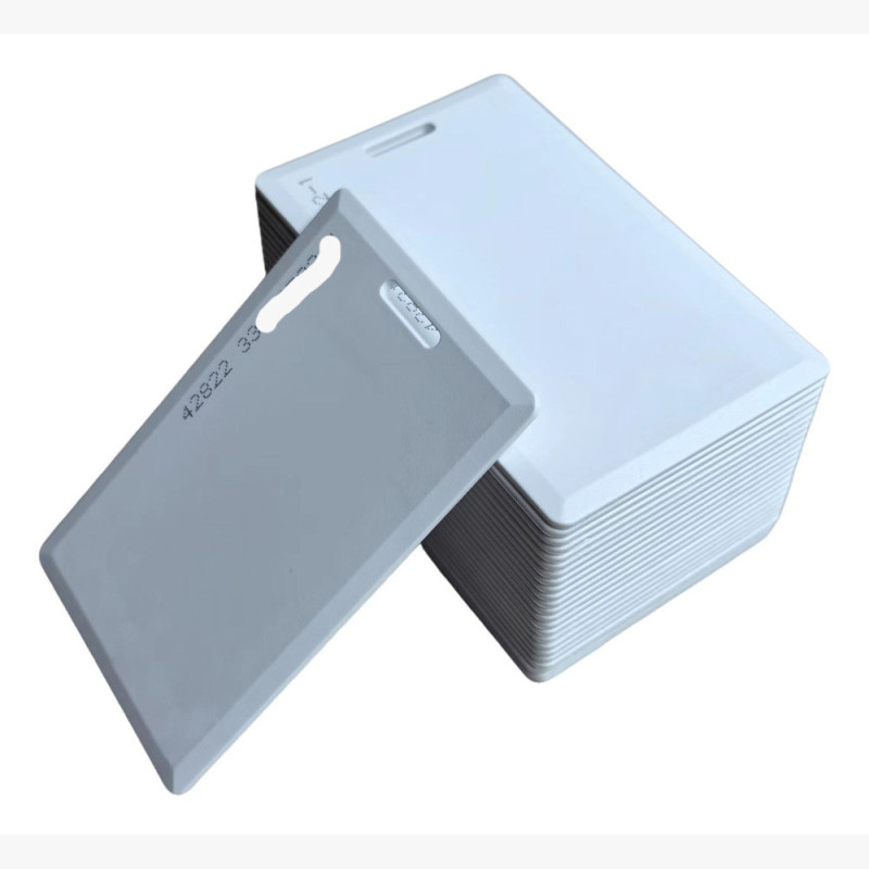 บัตรคีย์การ์ด RFID 125kHz (Wiegand 26 บิต) PVC ขาว ระบบ Access Control